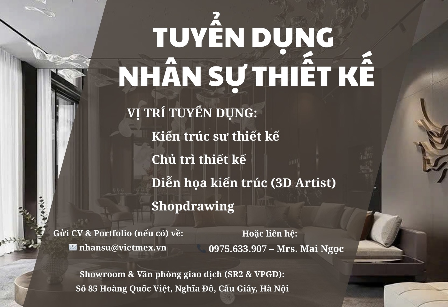 TUYỂN DỤNG NHÂN SỰ THIẾT KẾ CAPRI